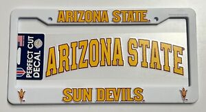 Arizona State Sun Devils License Plate Frame Fan Pack- Includes One 3"x10" Decal