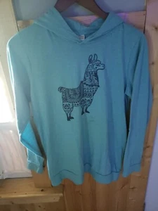 Girls Pullover Hoodies Casual Hooded Sweatshirts Long Sleeve Classic Tops Size L - Picture 1 of 5