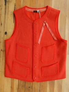 unworn Japanese made BROWN'S BEACH Jacket cloth VEST red Japan vintage style 38 - Picture 1 of 11