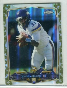 Mini tarjeta de novato Jerick McKinnon 2014 Topps cromada/99 camuflaje borde KC Chiefs - Imagen 1 de 2