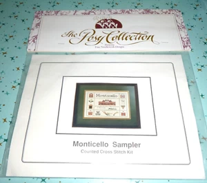 The Posy Collection Monticello Sampler Counted Cross Stitch Kit  SEALED - Picture 1 of 7