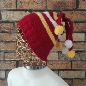 Joker Knitted Kids Bobble Hats Crochet Striped Slouchy Hats Chunky Beanie Beret - Picture 1 of 12