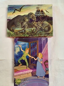 Vintage Springbock 100 Stück Kinderpuzzle Dinosaurier & Peter Pan LESEN - Bild 1 von 10