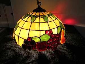 Vtg 16" Leaded Glass Shade Over 215 Glass Pieces! Excellent Condition!!See Pics! - Picture 1 of 20