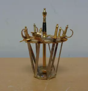 Vintage Toledo SPAIN Set 8 Mini Swords Cocktail Appetizer Picks Skewers Barware - Picture 1 of 2