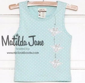 NWT Girls Matilda Jane Hello Lovely Teal Polka Dot Soar tank size 12 NEW - Picture 1 of 1