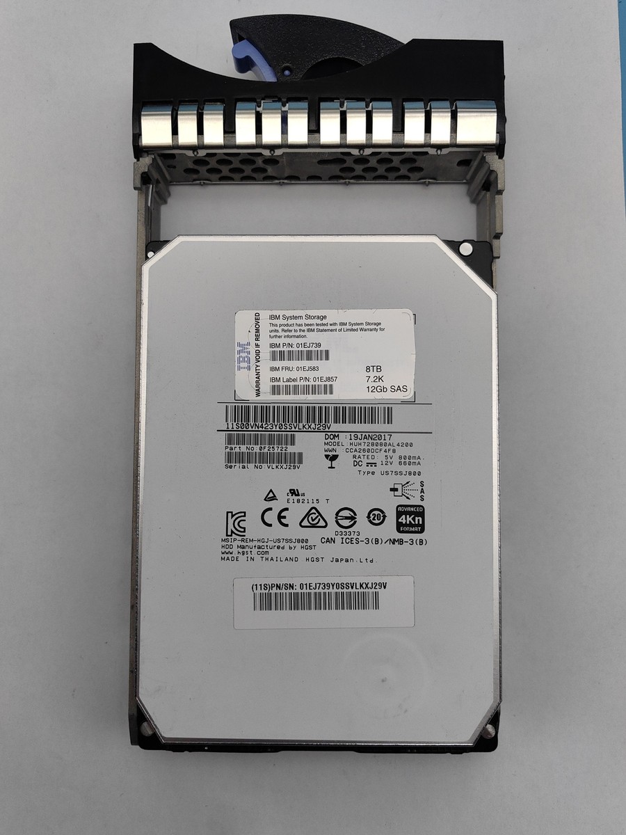 IBM SAS Internal Hard Disk Drives 8 TB Storage Capacity for