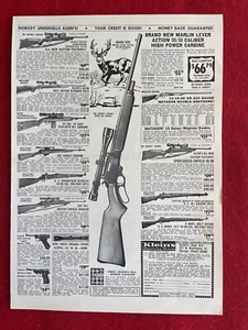 Vintage 1964 Print Ad Klein’s Sporting Goods Marlin 30/30 High Power Carbine Ad - Picture 1 of 7