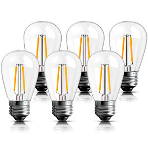 6er E27 LED Glühbirne S14 2W Ersetzt 20W Birnen Warmweiß lampe für Lichterkette
