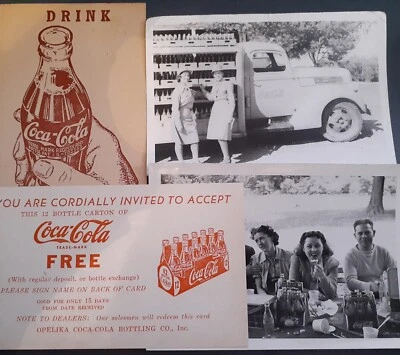 Vintage Coca-Cola Ephemera - Delivery Truck Women Drivers Postcard Coupon Picnic - Image 1 of 4