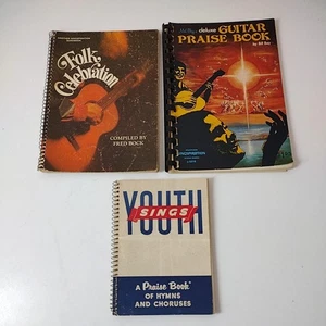 Vintage Lot 3 Guitar Praise Songbooks Mel Bay Singspiration Youth Sings 1951-74 - Bild 1 von 13