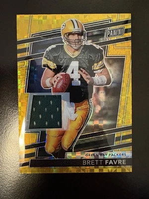 2024 Panini National VIP Gold Brett Favre Gold Relic 10/10 último parche impresión SP Foto 1 de 2