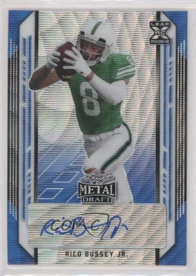 2021 Leaf Metal Draft Blue Wave /30 Rico Bussey Jr #BA-RBJ Auto - Image 1 of 2