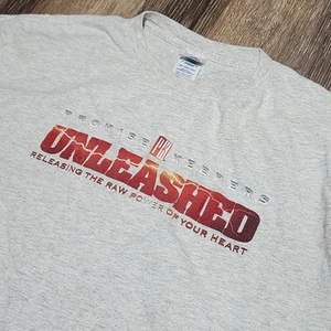 Vintage T-Shirt Promise Keepers UNLEASHED Christian Graphic L weiß Kurzarm - Bild 1 von 7