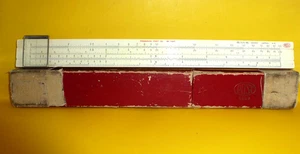 Regla deslizante de bambú Frederick Post Co. 1447 de colección con caja hecha en JAPÓN - Imagen 1 de 4