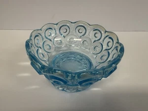 LE Smith Mond und Sterne opalisierend eisblau Glas Standschale 5" - Bild 1 von 4