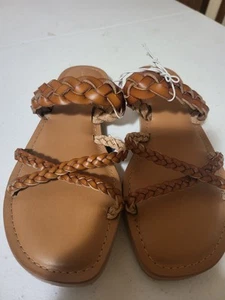 Womens Shoes size 7 Brown & Tan Braided Faux Leather Universal Threads - Picture 1 of 5