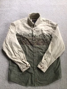 Vintage John Rich & Bros Woolrich Chamois Shirt Mens XL Southwest Aztec Button - Picture 1 of 9