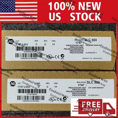 New AB 1747-L552/C /C SLC 500 SLC 5/05 32K CPU Processor Controller 1747L552 - Image 1 of 4