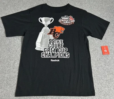 Vintage New Reebok  BC Lions T-shirt Mens M Grey Cup Champions Single Stitch - Image 1 of 4