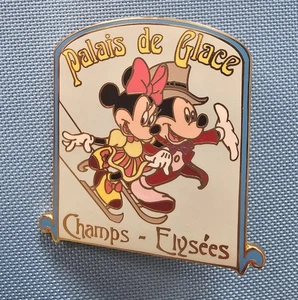Prendedor de subastas Disney Mickey & Minnie Champs-Elysees Palais de Glace LE 500 DIFÍCIL DE ENCONTRAR - Imagen 1 de 2