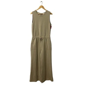 Spanx Airessentials Sleeveless Jumpsuit Drawstring Waist Size Large In Fawn - Picture 1 of 8