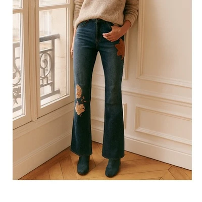 Denim vintage acampanado adornado Switch USA talla 32 Foto 1 de 4