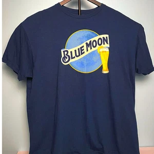 Blue Moon Beer T-Shirt Sonoma 2XL Dark Blue Logo Graphic Tee Bar Pub Breweriana - Picture 1 of 10