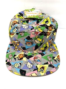Nickelodeon 5 Panel Retro Hat New SpongeBob Rugrats Ren & Stimpy Rocko's Nick - Picture 1 of 10