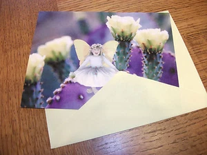 Butterfly Girl STUCK ON A FEELING Flutterbyes Kathleen Francour Greeting Card - Picture 1 of 1