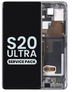 OEM Samsung Galaxy S20 Ultra Display OLED Touch Screen Gray Frame (Service Pack) - Picture 1 of 3