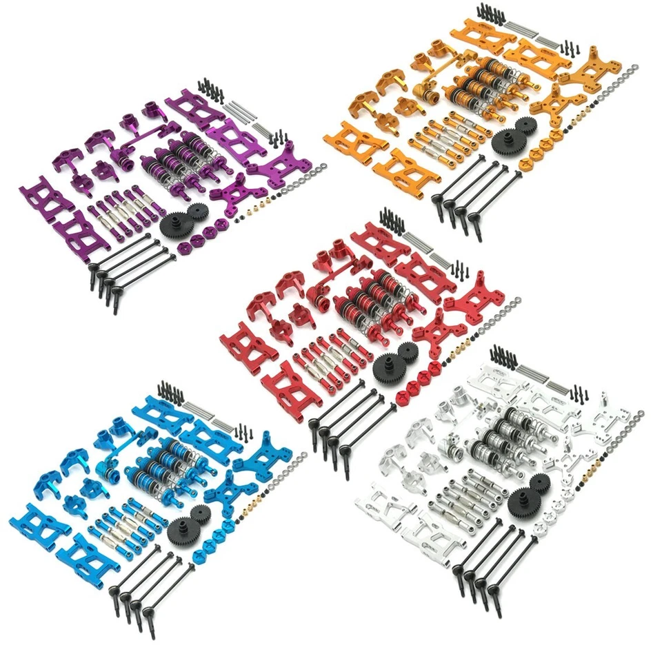 Juego de brazo/amortiguador de metal para coche de radiocontrol Wltoys 1/12 124019 144010 144002 144001 Foto 1 de 1