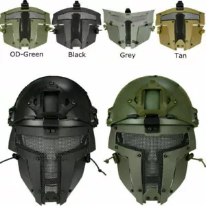 Maschera casco Airsoft tattica rete metallo maschera completa scudo viso Sparta AF nuova - Foto 1 di 16