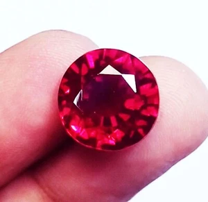 Natural Red Ruby Loose Gemstone 10.40+ Ct Certified Round Shape With Free Gift - Picture 1 of 8
