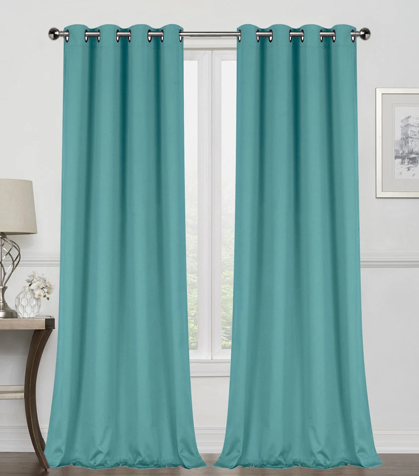 2 Упаковки: отель тепловой люверс 100% затемнения шторы - различные цвета и размеры - Изображение 1 из 4