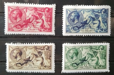 GB Stamps 1913 King George V Seahorses Stamp Replica Set Cover