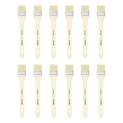 Lot of 12 Paint Brush Set Pure Hog Extra Long Handle Thick Bristle 2" Wide - image 1 of 4