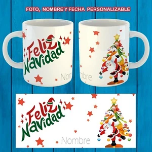 Buon Natale Albero Patate Tazza Nome ) Personalizzabile Christmas Mug - Foto 1 di 1