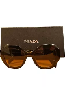Prada Sunglasses Tortoise Shell Brown Lenses Oversized Frame New Boxed Women's - Picture 1 of 16