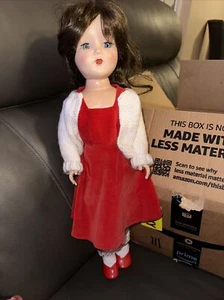 VTG 1950's "ARRANBEE" "NANETTE" DOLL. 21" H. HP. WALKER. VTG. DRESS EXC. COND - Picture 1 of 7