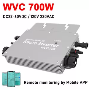 WVC 700W MPPT WIFI Griglia solare fotovoltaica cravatta micro inverter DC 22V-60V a AC110V 220V - Foto 1 di 12