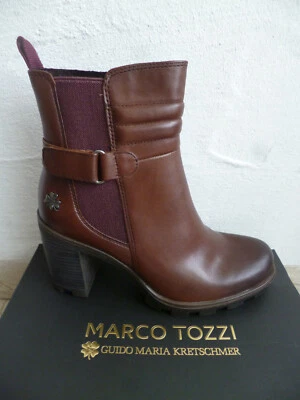 Marco Tozzi Women's Boots Ankle Boots Leather Brown - Image 1 of 4