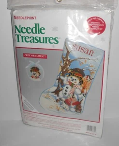 Needle Treasures Needlepoint MR. FROSTY Christmas Stocking Kit - Picture 1 of 3