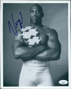 Foto de archivo firmada por Virgil de la WWF/WWE Wrestling 8x10 autenticada por la JSA - Imagen 1 de 2