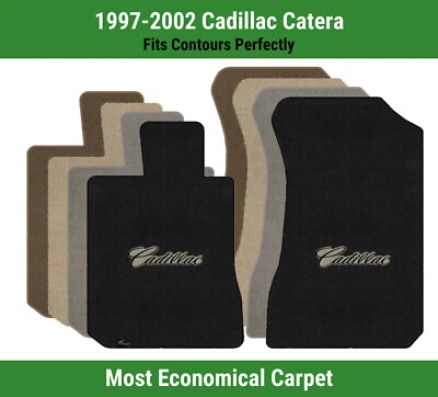 Alfombrillas delanteras Lloyd Velourtex para Cadillac Catera '97-02 con Cadillac negro sobre bronceado Foto 1 de 4