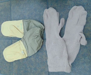 Vintage Canadian Army Leather trigger finger gloves w/wool liner, L-XL,free ship - Bild 1 von 3