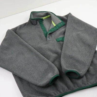 Vtg Patagonia Synchilla Snap-T Pullover Fleece Jacket Coat Mens Small Gray Green - Image 1 of 4