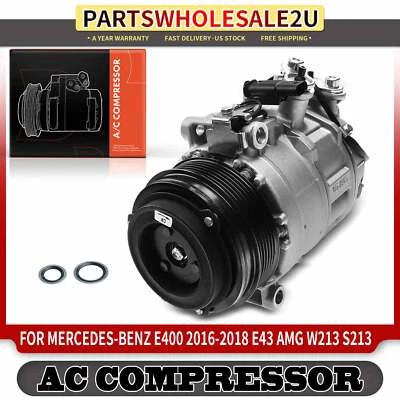 AC Compressor w/ Clutch for Mercedes-Benz C400 E400 E43 AMG E450 GL450 GLC43 AMG - Image 1 of 4