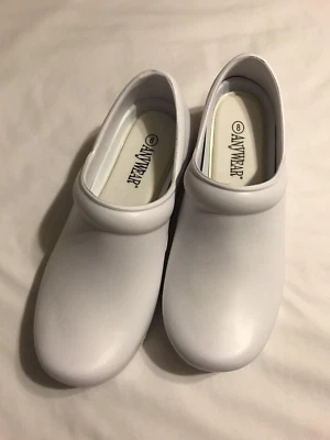 Zuecos para mujer talla 8 para hombre talla 6 ángel de la guarda tacón blanco cualquier ropa Foto 1 de 4