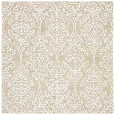 SAFAVIEH Blossom BLM112X Handmade Light Green /Ivory Rug - Image 1 of 4